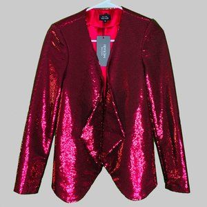 *RED* NADINE MERABI KARLA Sequin Blazer in Box - New XS US 2 - EU 34 - NWT